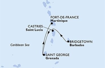 MSC Virtuosa - Barbados, Sv.Lucie, Grenada, Martinik (Bridgetown)