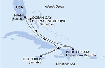 MSC Divina - USA, Bahamy, Dominikán.rep., Jamajka (z Miami)