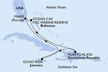 MSC DIVINA - USA, Bahamy, Dominikán.rep., Jamajka (z Miami)