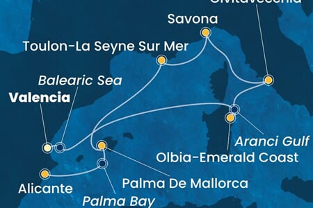 Costa Pacifica - Španělsko, Itálie, Francie (Valencie)