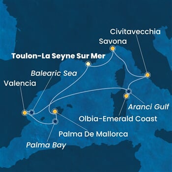 Trasa plavby CPA-YNE07A1J