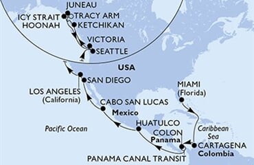 MSC Poesia - USA, Kolumbie, Panama, Mexiko, Kanada (z Miami)