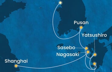 Costa Serena - Jižní Korea, Japonsko, Čína