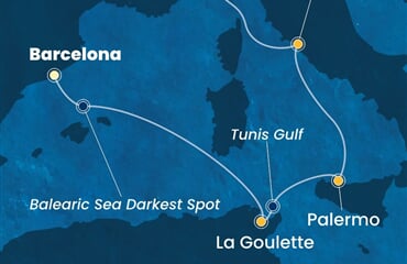 Costa Smeralda - Španělsko, Tunisko, Itálie (z Barcelony)