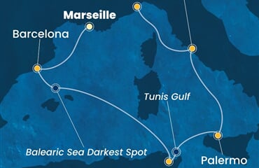 Costa Smeralda - Francie, Španělsko, Tunisko, Itálie (z Marseille)