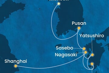 Costa Serena - Jižní Korea, Japonsko, Čína