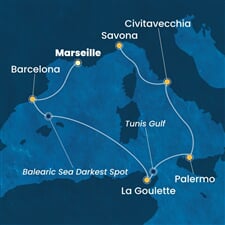Costa Smeralda - Francie, Španělsko, Tunisko, Itálie (z Marseille)
