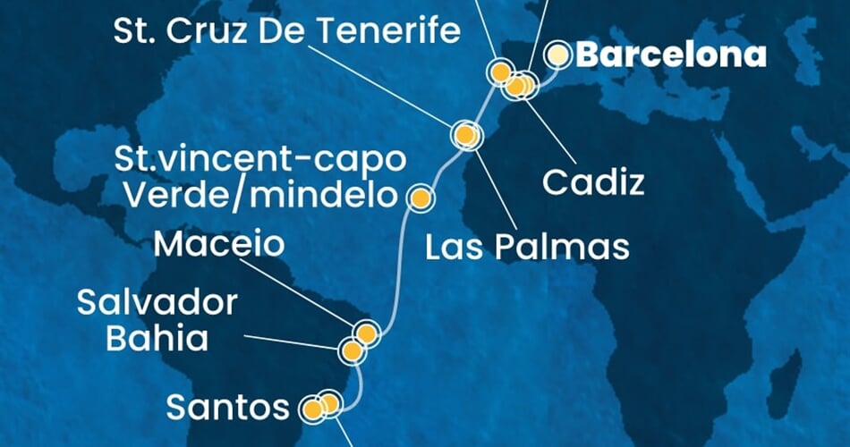 Trasa plavby CDI-BCN20A0P