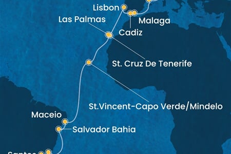Costa Diadema - Francie, Itálie, Španělsko, Portugalsko, Kapverdy, ... (z Marseille)