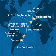 Costa Diadema - Španělsko, Portugalsko, Kapverdy, Brazílie (z Barcelony)