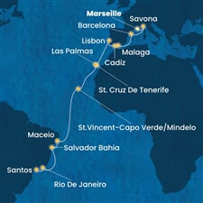 Costa Diadema - Francie, Itálie, Španělsko, Portugalsko, Kapverdy, ... (z Marseille)