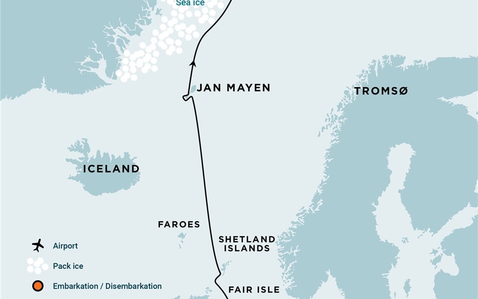 Trasa plavby Oceanwide Expedition OW-HDS01C27