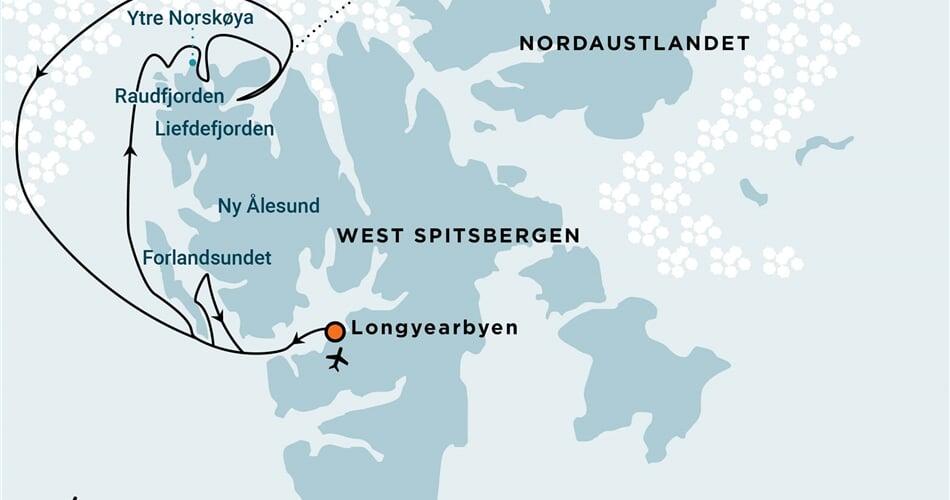 Trasa plavby Oceanwide Expedition OW-OTL03-27