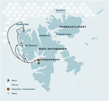 Trasa plavby Oceanwide Expedition OW-OTL07-27