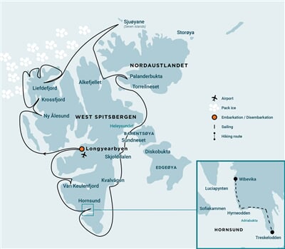 Trasa plavby Oceanwide Expedition OW-PLA08-27