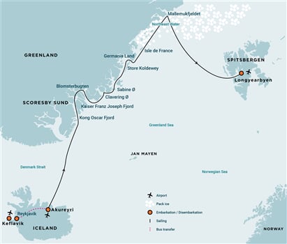 Trasa plavby Oceanwide Expedition OW-OTL14-27