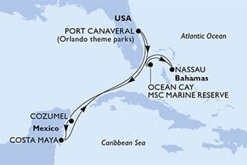 MSC WORLD ATLANTIC - Amerikai Egyesült Államok, Bahamaszigetek, Mexikó (a Port Canaveral-ből)