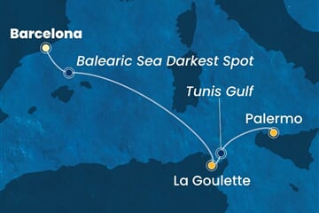 Costa Smeralda - Španělsko, Tunisko, Itálie (z Barcelony)