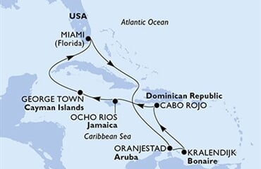 MSC Poesia - USA, Aruba, Dominikán.rep., Jamajka, Kajmanské o. (z Miami)