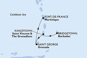 MSC Virtuosa - Barbados, Sv.Vincenc a Grenadiny, Grenada, Martinik (Bridgetown)