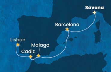 Costa Diadema - Itálie, Španělsko, Portugalsko (ze Savony)