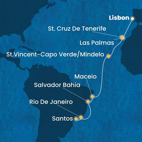 Trasa plavby CDI-LIS15A0B