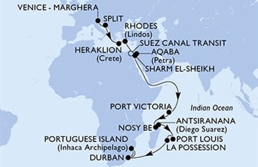 MSC Armonia - Itálie, Chorvatsko, Řecko, Egypt, Jordánsko, ... (z Benátek)