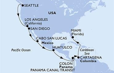 MSC Poesia - USA, Mexiko, Panama, Kolumbie