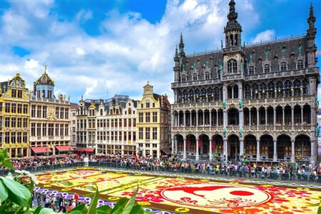 Brusel - Belgie: květinový Koberec a Brusel