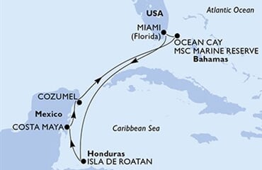MSC World America - USA, Honduras, Mexiko, Bahamy (z Miami)