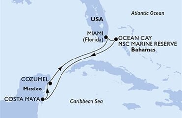 MSC World America - USA, Bahamy, Mexiko (z Miami)