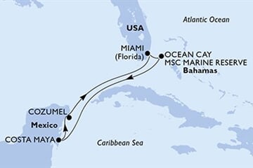MSC WORLD AMERICA - Amerikai Egyesült Államok, Bahamaszigetek, Mexikó (a Miami-ből)