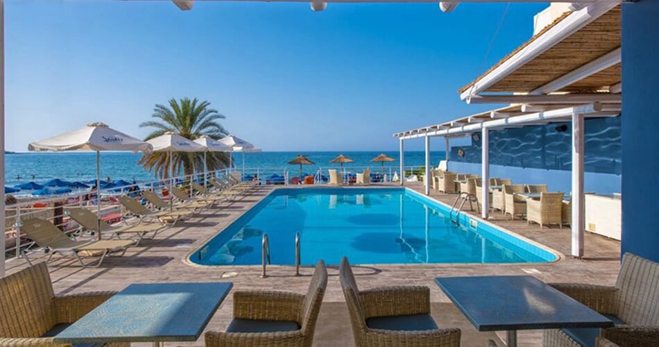 Hotel Stalis Beach: fotografie vybavení exteriérů a interiérů ubytování.