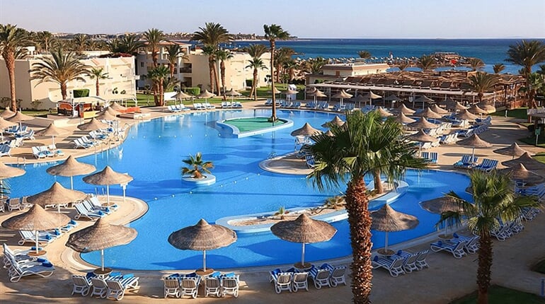 Hotel Jaz Palmariva Beach: fotografie vybavení exteriérů a interiérů ubytování.