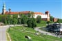 Nábřeží u Visly a hrad Wawel v Krakově
