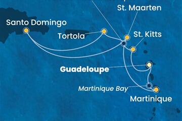 Costa Favolosa - Nizozemské Antily, Panenské o. (britské), Dominikán.rep. (Pointe-a-Pitre)