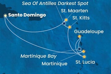 Costa Favolosa - Dominikán.rep., Nizozemské Antily (Santo Domingo)