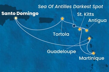 Costa Favolosa - Dominikán.rep., Nizozemské Antily, Panenské o. (britské) (Santo Domingo)