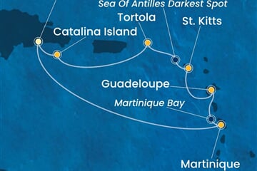 Costa Favolosa - Dominikán.rep., Nizozemské Antily, Panenské o. (britské) (Santo Domingo)