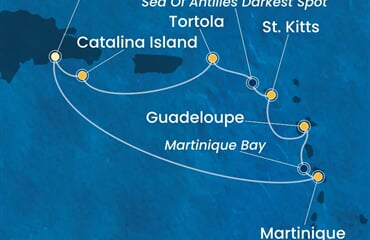 Costa Favolosa - Dominikán.rep., Nizozemské Antily, Panenské o. (britské) (Santo Domingo)