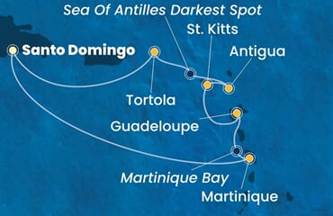 Costa Favolosa - Dominikán.rep., Nizozemské Antily, Panenské o. (britské) (Santo Domingo)