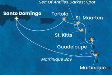 Costa Favolosa - Dominikán.rep., Nizozemské Antily, Panenské o. (britské) (Santo Domingo)