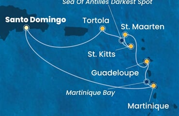 Costa Favolosa - Dominikán.rep., Nizozemské Antily, Panenské o. (britské) (Santo Domingo)