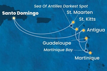 Costa Favolosa - Dominikán.rep., Nizozemské Antily (Santo Domingo)