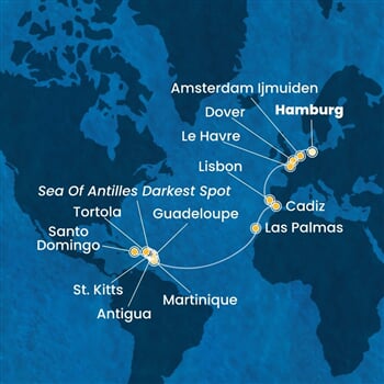 Trasa plavby CFA-HAM22A09