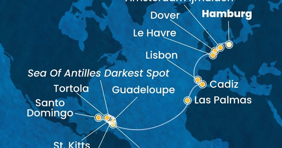 Trasa plavby CFA-HAM22A09