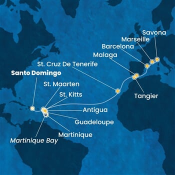 Trasa plavby CFA-SDQ20A01