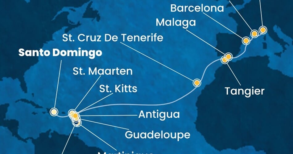 Trasa plavby CFA-SDQ20A01