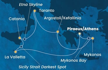 Costa Fascinosa - Řecko, Malta, Itálie (z Pirea)
