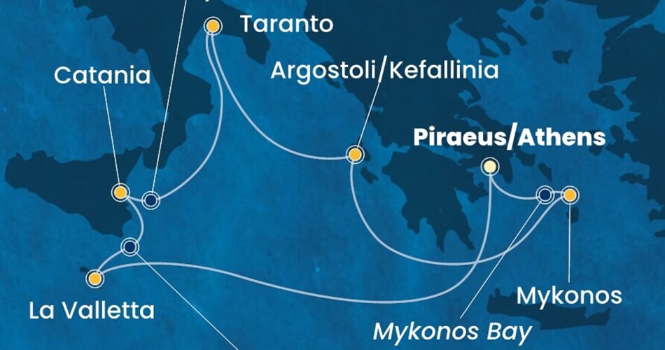 Trasa plavby CFS-ATH07A22